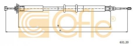 Трос ручника COFLE 631.20