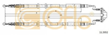 Трос ручного гальма COFLE 11.5952