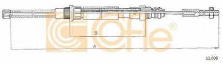 Трос ручного гальма COFLE 11.606