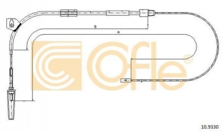 Трос ручника COFLE 10.9330