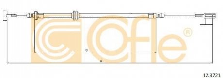 Трос ручного гальма COFLE 12.3721