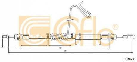 Трос ручного гальма COFLE 11.5676