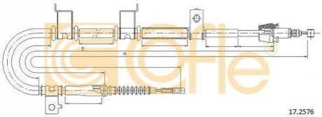 Трос ручника COFLE 17.2576