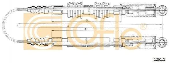 Трос ручника COFLE 1261.1 (фото 1)