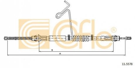 Трос ручного гальма COFLE 11.5578
