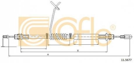Трос ручника COFLE 11.5677