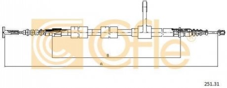 Трос ручного гальма COFLE 251.31