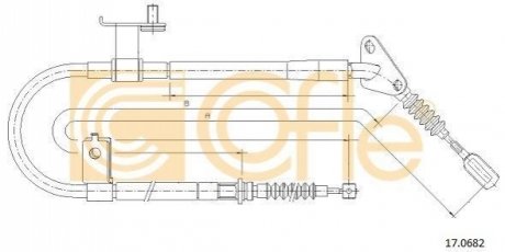 Трос ручного гальма COFLE 17.0682