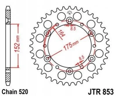 Зірка MOTO JT MOTO 11246940