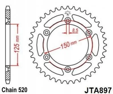 Зірка MOTO JT MOTO 11046452