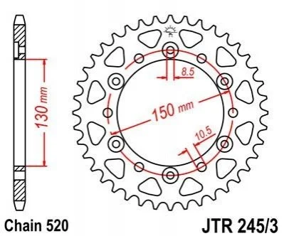 Зірка MOTO JT MOTO 11146445 (фото 1)