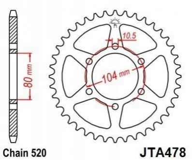 Зірка MOTO JT MOTO 11046243