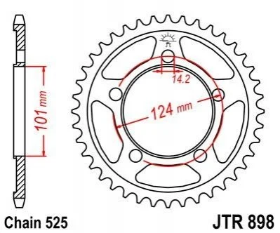 Зірка MOTO JT MOTO 11555741 (фото 1)