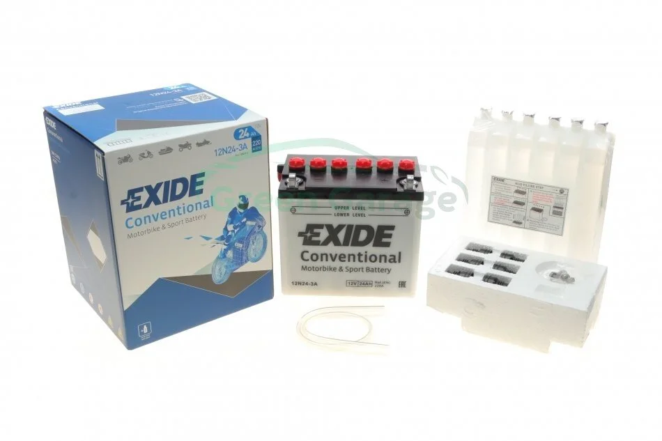 Аккумулятор 24Ah-12v Exide (12N24-3A) (184х124х175) R, EN220 EXIDE 12N243A (фото 1)