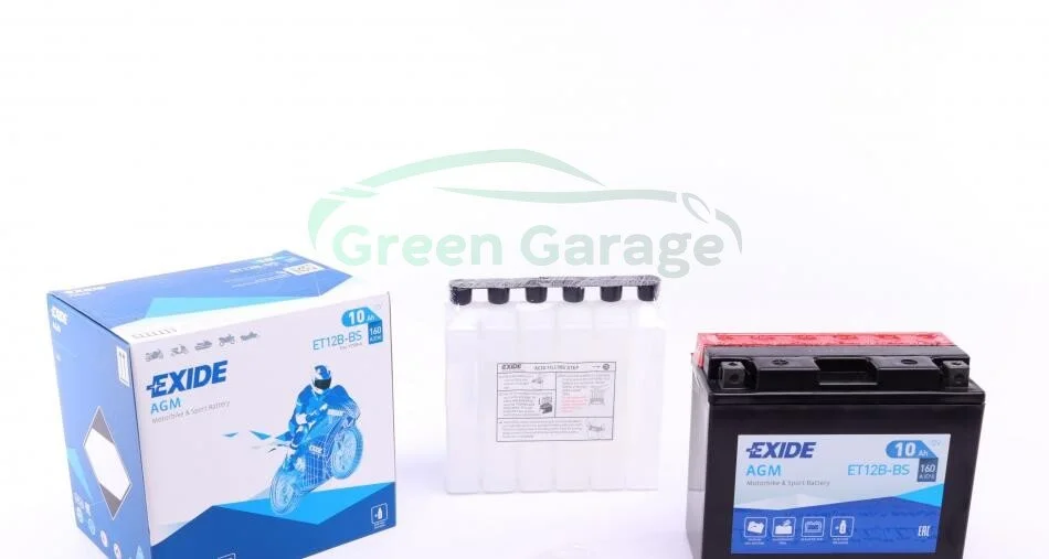 Аккумулятор 10Ah-12v Exide AGM (ET12B-BS) (150х70х130) L, EN160 EXIDE ET12BBS (фото 1)