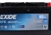 Аккумулятор 80Ah-12v Exide EFB (315х175х190),R,EN800 EXIDE EL800 (фото 2)