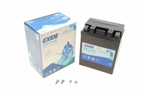 Аккумулятор 12Ah-12v Exide AGM (135х90х165),R,EN210 EXIDE AGM1214