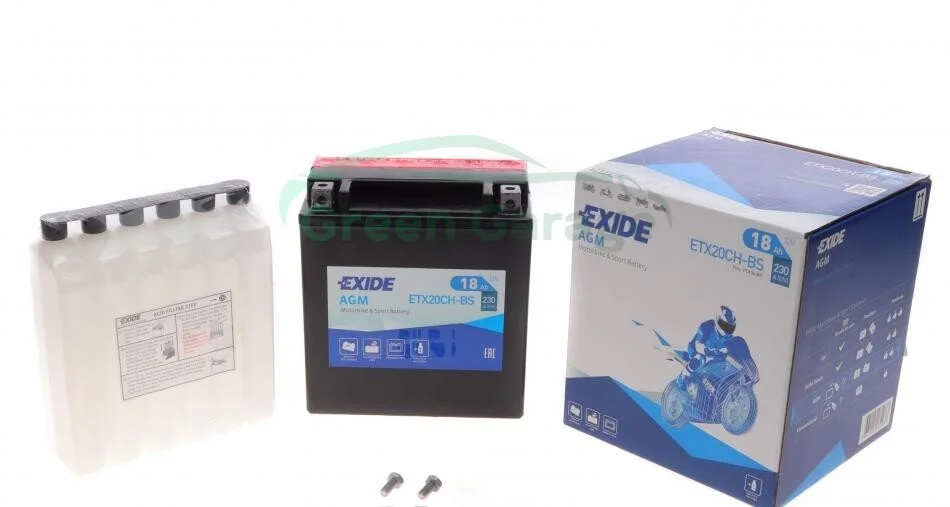 Аккумулятор 18Ah-12v Exide AGM (150х87х161),L,EN230 EXIDE ETX20CHBS (фото 1)