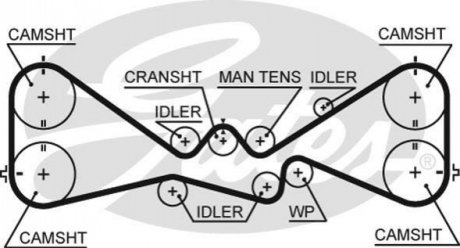 Ремінь ГРМ GATES 5612 XS