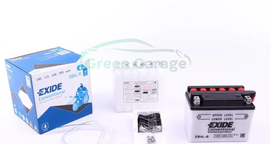 Акумулятор 4Ah-12v Exide (EB4L-B) (120х70х92) R, EN50 EXIDE EB4LB (фото 1)
