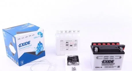 Аккумулятор 4Ah-12v Exide (EB4L-B) (120х70х92) R, EN50 EXIDE EB4LB