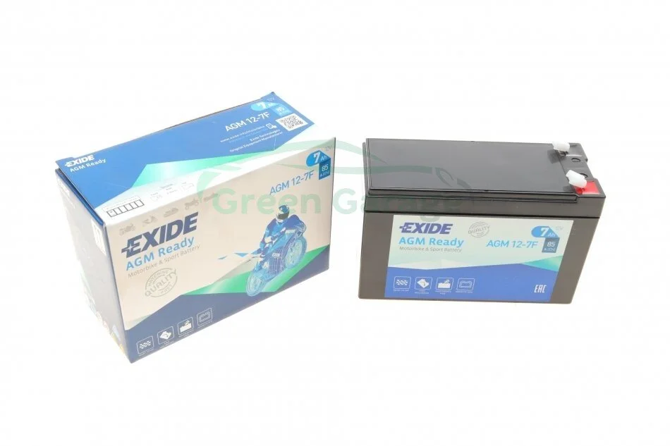 Аккумулятор 7Ah-12v Exide AGM (150х65х95), полярность(3),EN85 EXIDE AGM127F (фото 1)