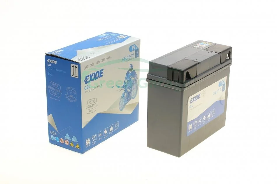 Аккумулятор 19 (20h)Ah-12v Exide GEL (185х80х170),R,EN170 гелевый EXIDE GEL1219 (фото 1)