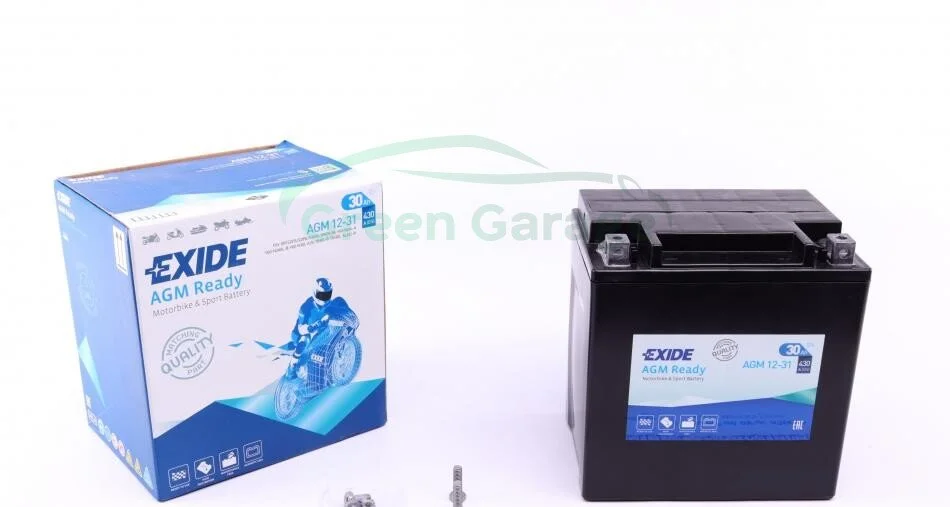 Аккумулятор 30Ah-12v Exide AGM (166х126х175),R,EN430 EXIDE AGM1231 (фото 1)