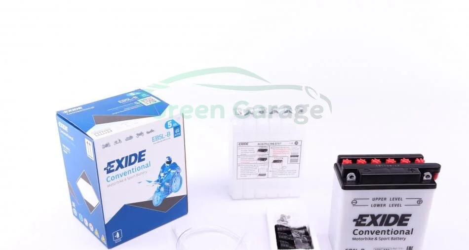 Аккумулятор 5Ah-12v Exide (EB5L-B) (120х60х130) R, EN65 EXIDE EB5LB (фото 1)