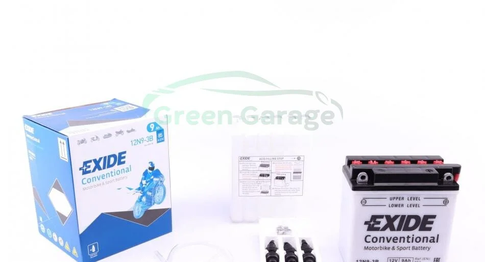Аккумулятор 9Ah-12v Exide (12N9-3B) (135х75х139) R, EN85 EXIDE 12N93B (фото 1)