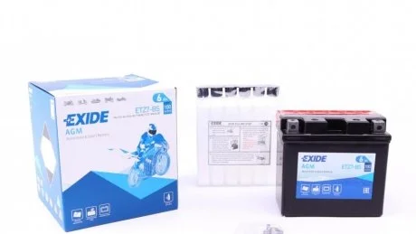 Аккумулятор 6Ah-12v Exide AGM (ETZ7-BS) (113х70х105) R, EN100 EXIDE ETZ7BS