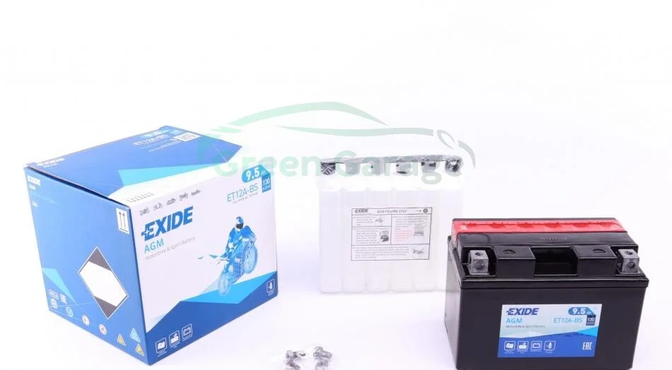 Аккумулятор 9,5Ah-12v Exide AGM (ET12A-BS) (150х87х105) L, EN130 EXIDE ET12ABS (фото 1)