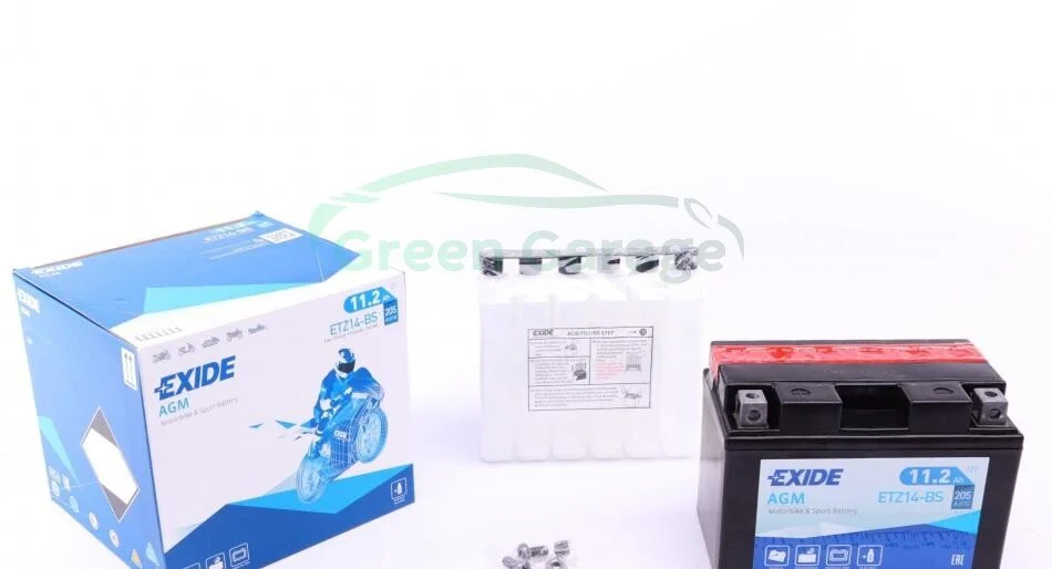 Аккумулятор 11,2Ah-12v Exide AGM (ETZ14-BS) (150х87х110) L, EN205 EXIDE ETZ14BS (фото 1)