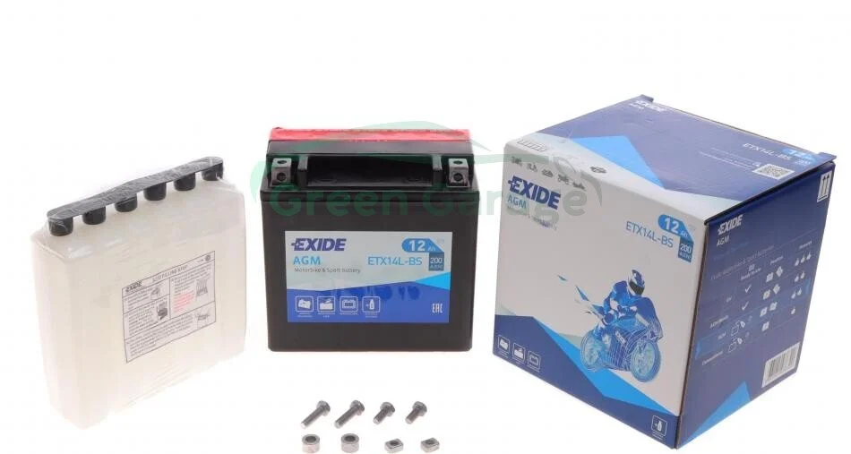 Аккумулятор 12Ah-12v Exide AGM (150х87х145),R,EN200 EXIDE ETX14LBS (фото 1)