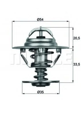 Термостат системи охолодження MAHLE / KNECHT TX 8 83 D (фото 1)