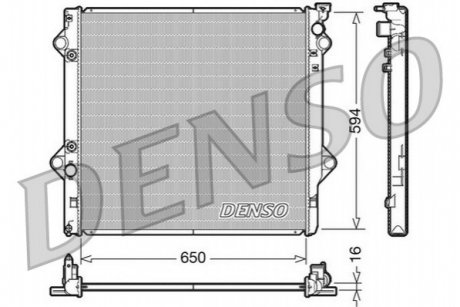 Радіатор, охолодження двигуна DENSO DRM50036