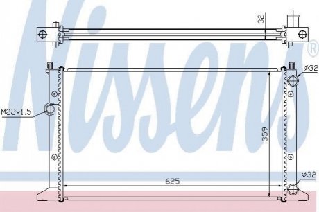 Радіатор, охолодження двигуна NISSENS 65266