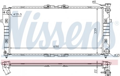 Радиатор охлаждения Mazda 626 седан IV (GE) NISSENS 62392A