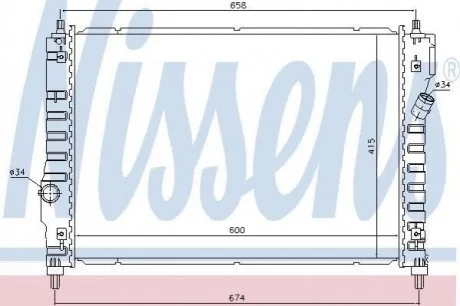 Радiатор NISSENS 61628