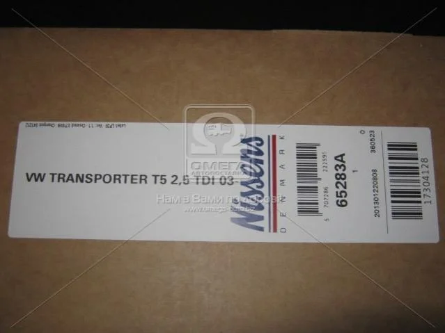 Радиатор охлаждения VW TRANSPORTER T5 (03-) 2.5 TDi (пр-во Nissens) NISSENS 65283A (фото 1)