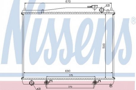 Радiатор NISSENS 68715