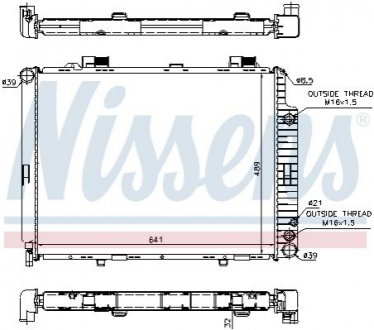 Радиатор охлаждения MERCEDES E-CLASS W 210 (95-) NISSENS 62691A