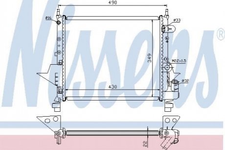 Радiатор NISSENS 63949