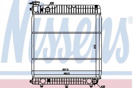 Радіатор охолодження MERCEDES 207D-210D-410D NISSENS 62635