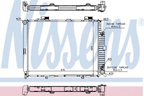 Радиатор охлаждения MERCEDES E-CLASS W 210 (95-) NISSENS 62689A