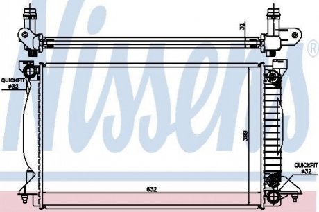 Радіатор охолоджування NISSENS 60303A