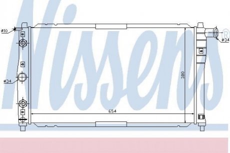Радіатор, охолодження двигуна NISSENS 616591