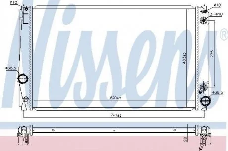 Радiатор NISSENS 646843