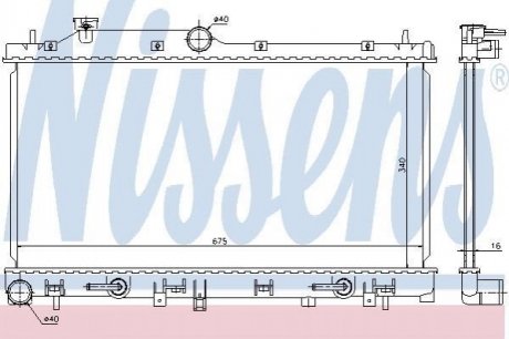 Радіатор охолоджування NISSENS 67720