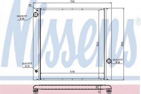 Радiатор NISSENS 64314